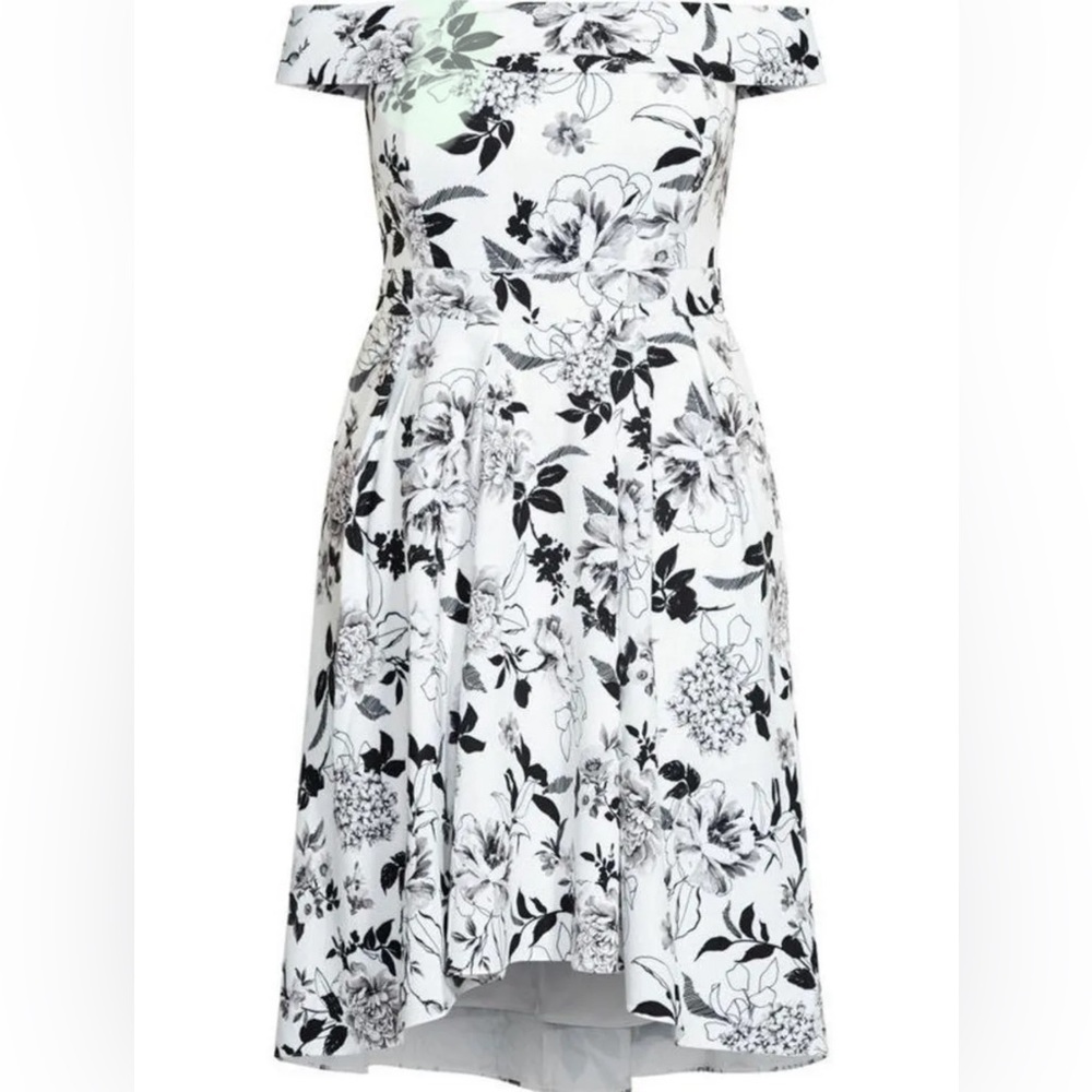 NWT CITY CHIC FLOURISH OFF THE SHOULDER DRESS